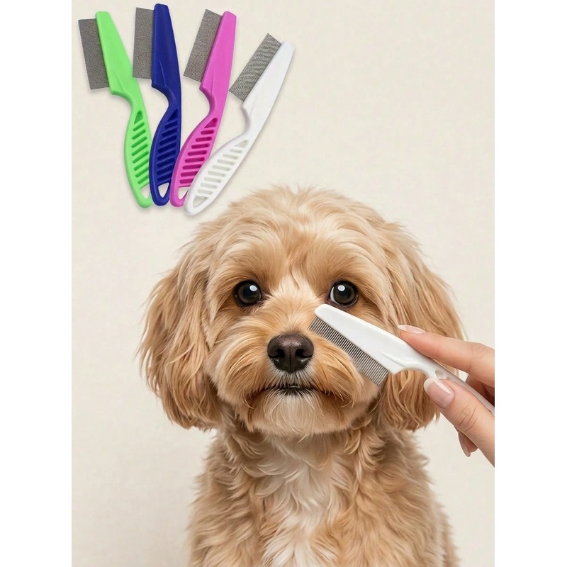 Flea Comb Fine Tooth Pet Tear Stain - Pettine per la rimozione delle macchie
