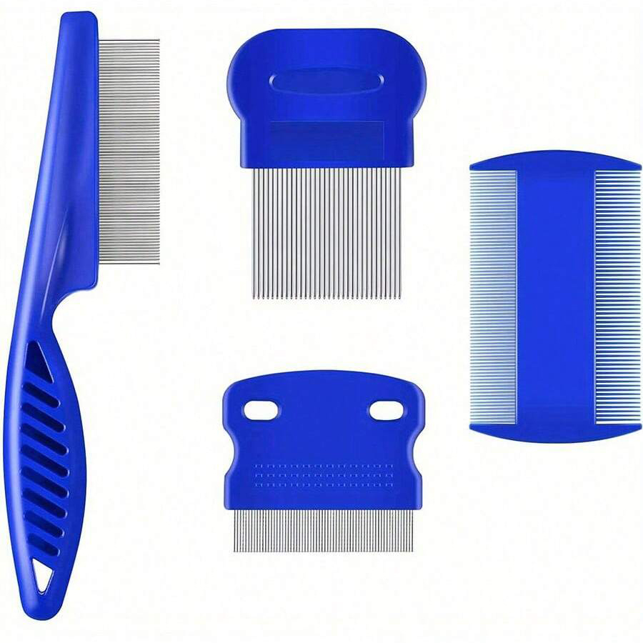 Flea Comb Fine Tooth Pet Tear Stain - Set di 4/6 pettini per animali