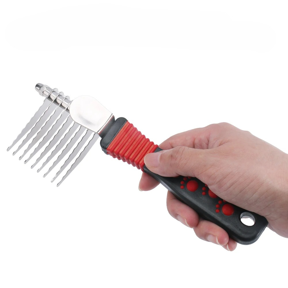Undercoat Rake Dematting Tool Dog Shedding - Spazzola per Sottopelo di Animali Domestici,