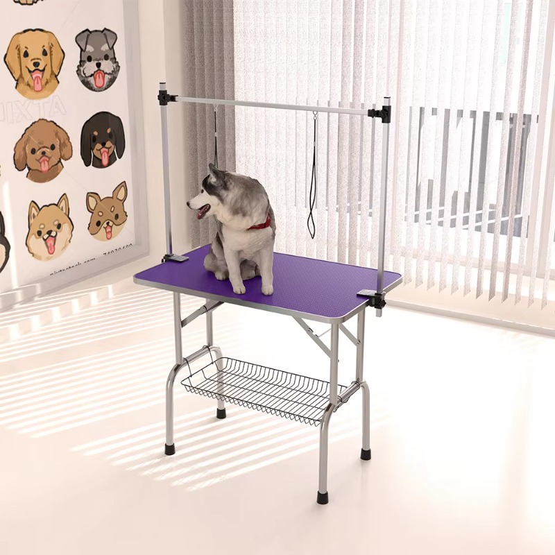 Folding Pet Grooming Table Arm Clamp - Tavolo da toelettatura pieghevole per cani