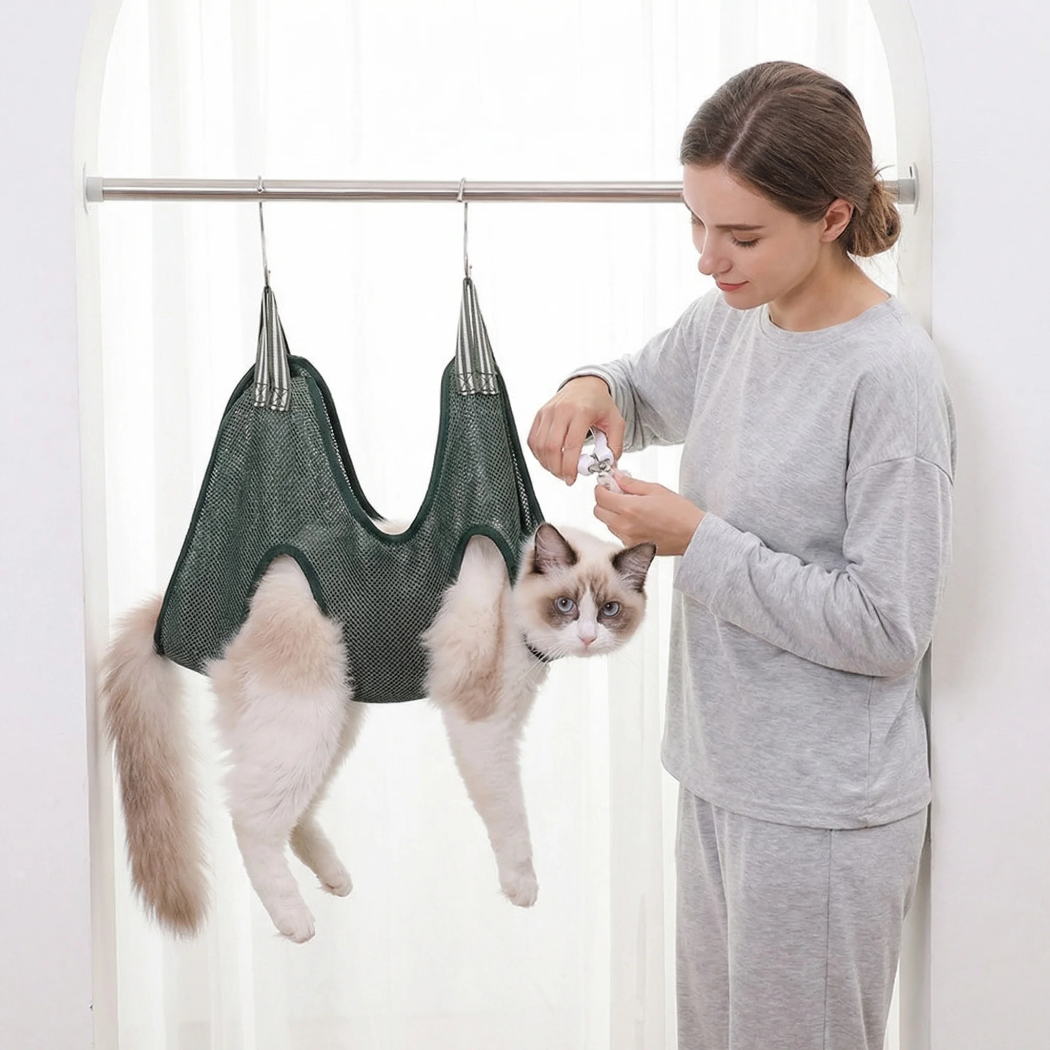 Pet Grooming Hammock Sling Restraint - Amaca per toelettatura gatti, borsa di