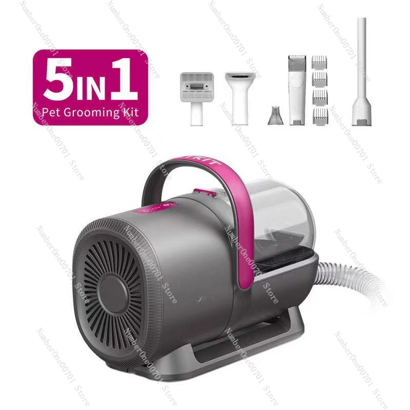 Pet Grooming Vacuum Suction Kit 5 In 1 - Kit Aspirapolvere 5-in-1 per Toelettatura Animali,