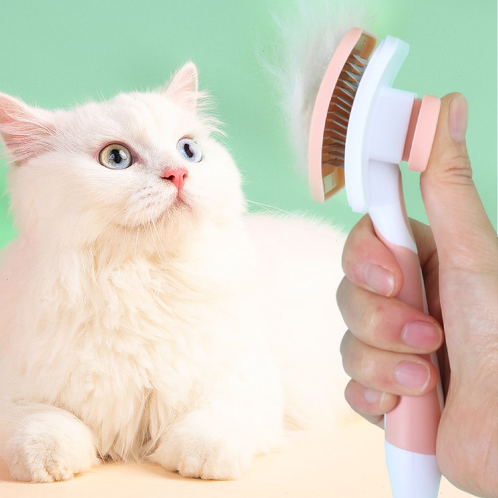 Slicker Brush Self Cleaning Pet Grooming - Spazzola per la toelettatura degli animali
