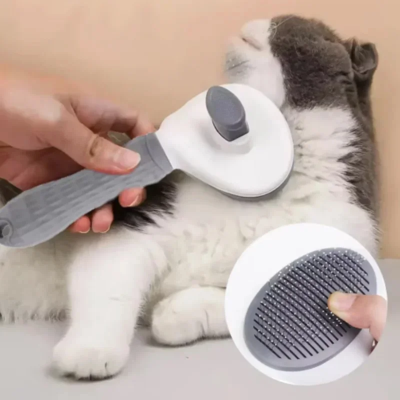 Slicker Brush Self Cleaning Pet Grooming - Spazzola autopulente per la toelettatura di