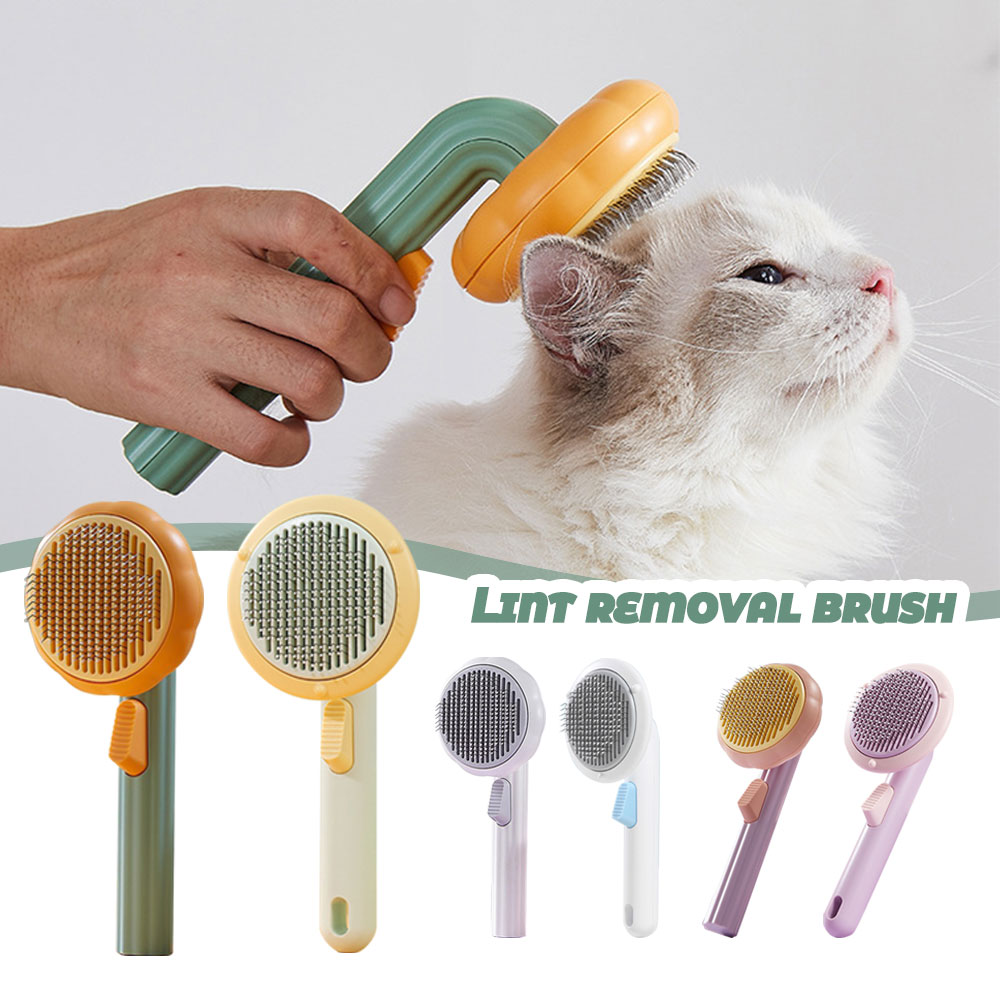 Slicker Brush Self Cleaning Pet Grooming - Spazzola per la Rimozione dei Peli