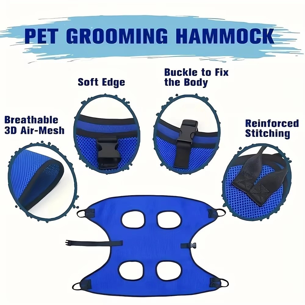 Pet Grooming Hammock Sling Restraint - Grande Amaca per Toelettatura Animali Domestici,