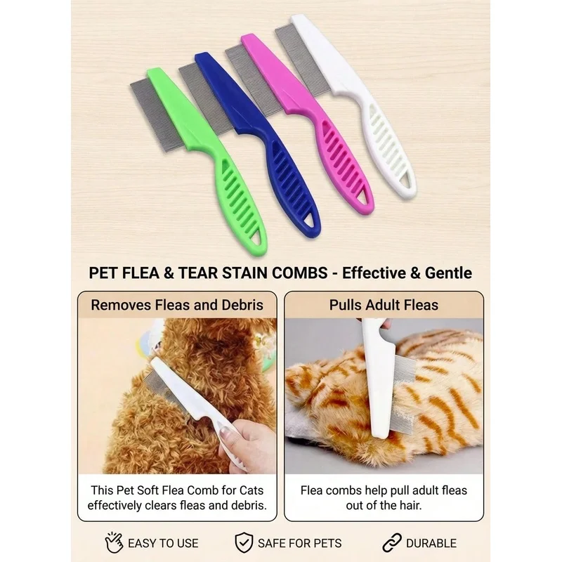 Pettine per la rimozione di ma - Flea Comb Fine Tooth Pet Tear Stain recensione e prezzo