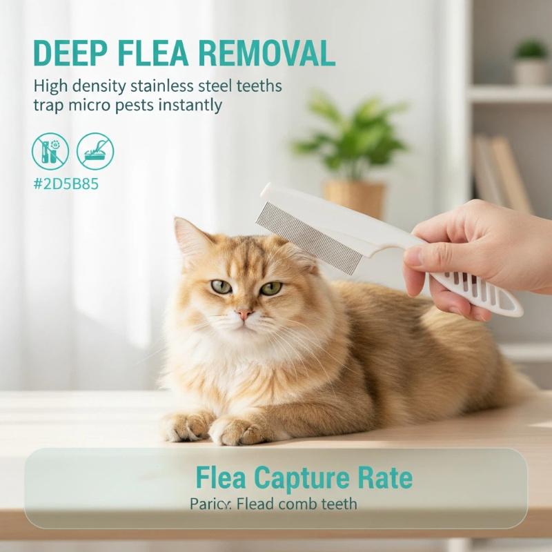 Pettine per pulire le macchie  - Flea Comb Fine Tooth Pet Tear Stain recensione e prezzo