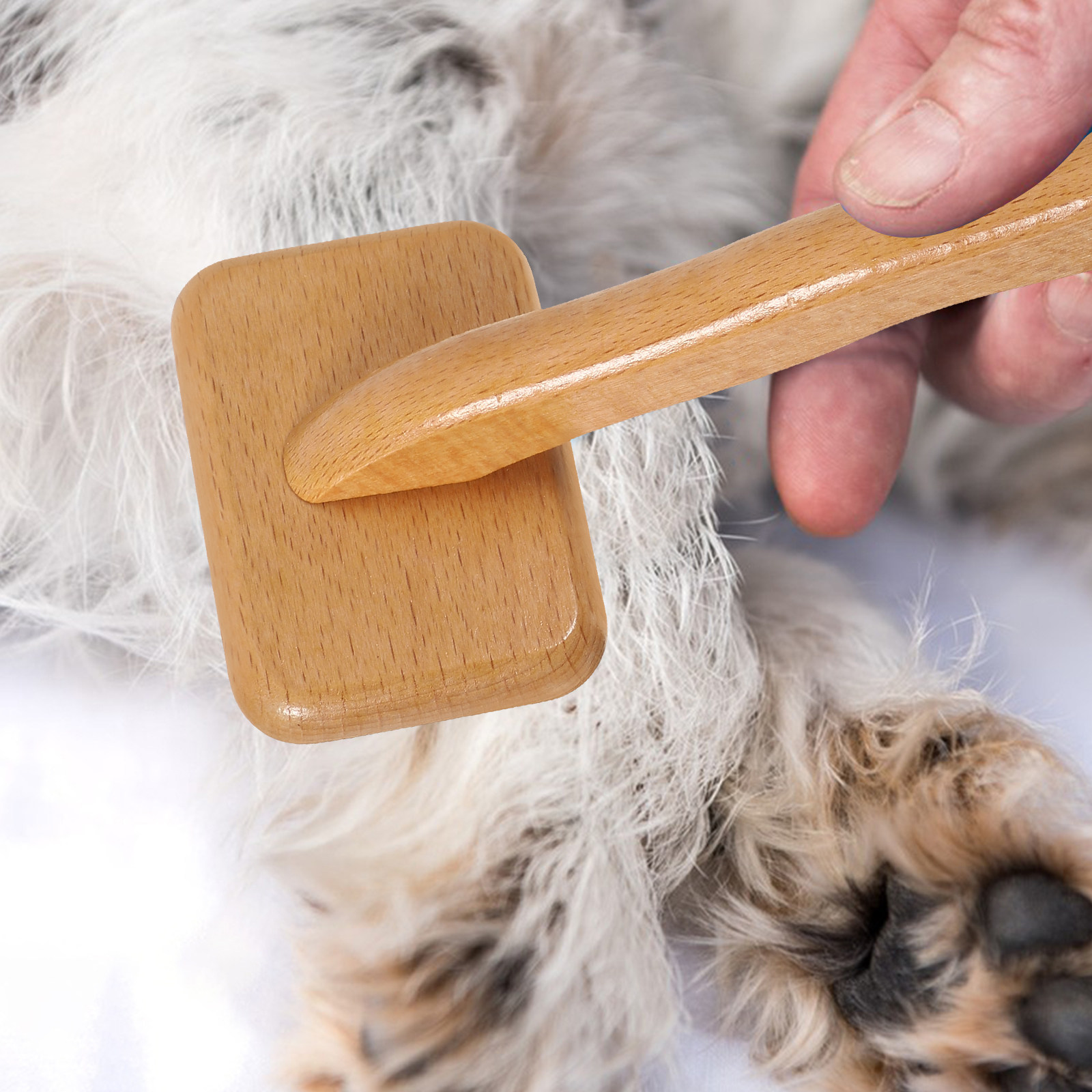Pettine in legno per cani, spa - Slicker Brush Self Cleaning Pet Grooming recensione e prezzo