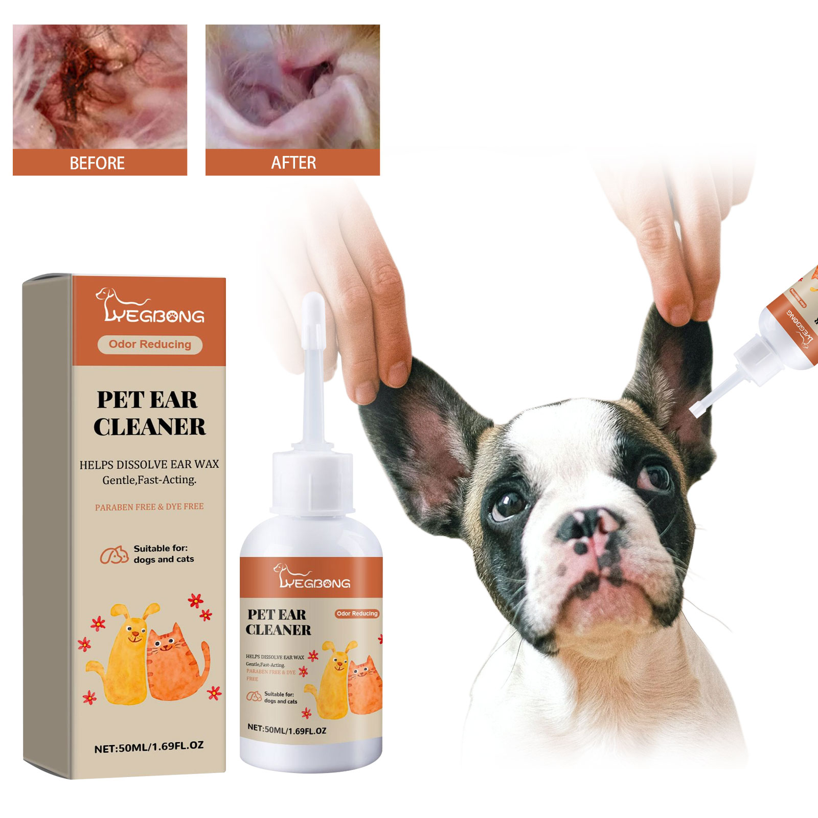 Detergente per le orecchie del - Dog Ear Cleaner Solution Drops Wash recensione e prezzo