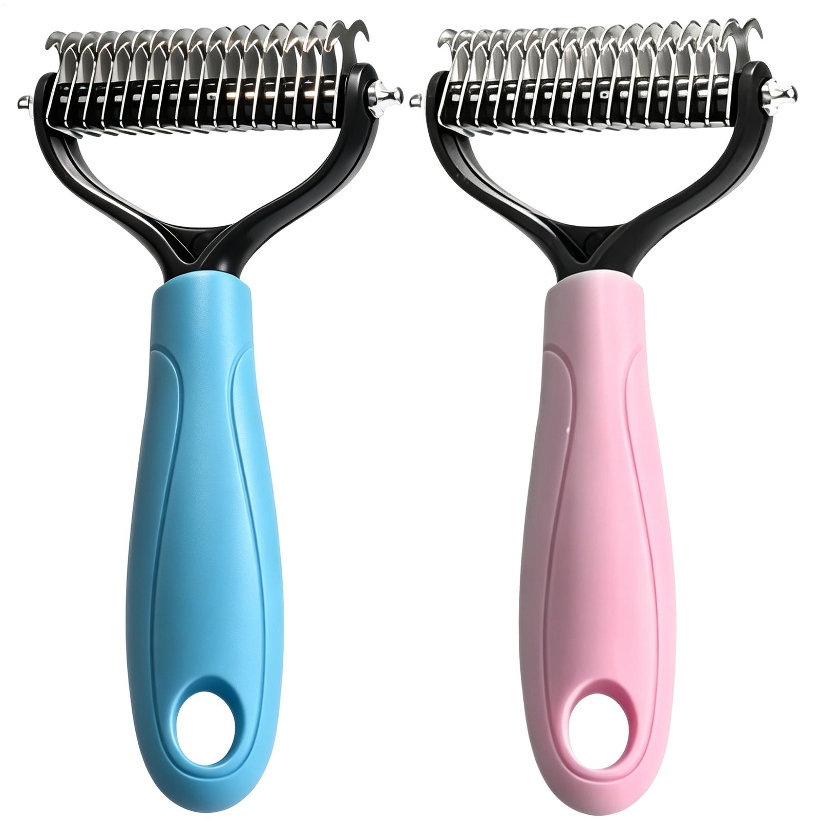 Spazzola a doppia faccia per l - Undercoat Rake Dematting Tool Dog Shedding recensione e prezzo