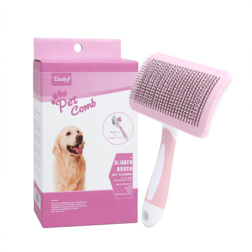 Spazzola per la toelettatura d - Slicker Brush Self Cleaning Pet Grooming recensione e prezzo
