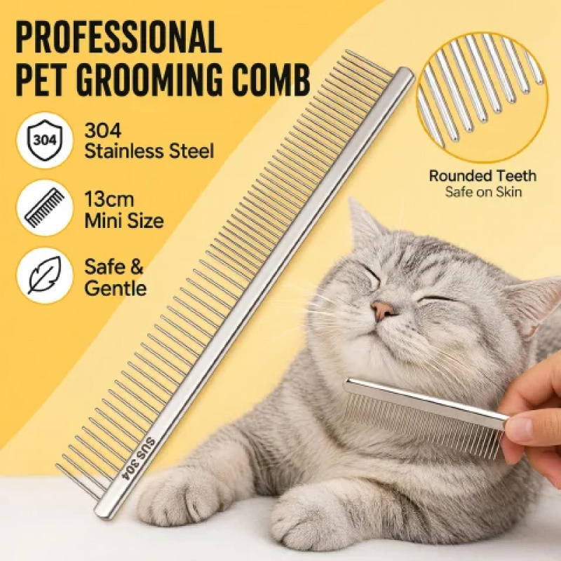 Pettine per toelettatura anima - Flea Comb Fine Tooth Pet Tear Stain recensione e prezzo
