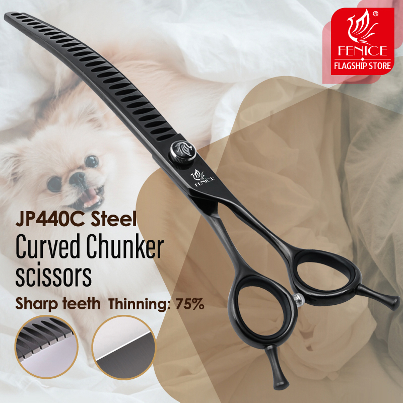 Fenice JP440C Acciaio Professi - Professional Pet Grooming Scissors Curved recensione e prezzo