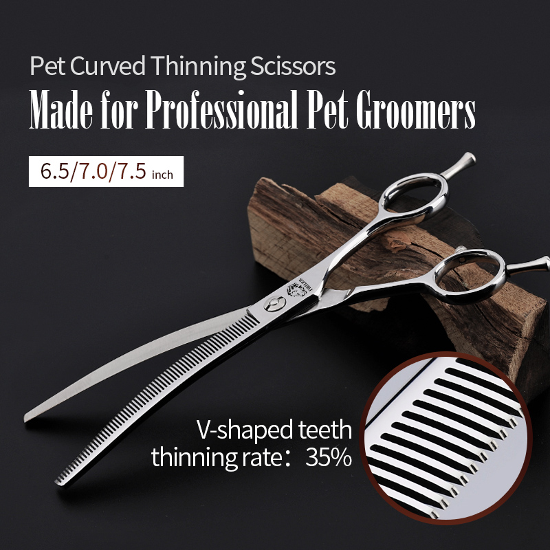FIRELION 6.5/7.0/7.5 pollici p - Professional Pet Grooming Scissors Curved recensione e prezzo