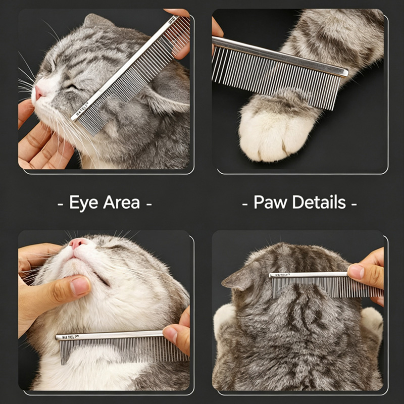 Pettine per la toelettatura de - Flea Comb Fine Tooth Pet Tear Stain recensione e prezzo