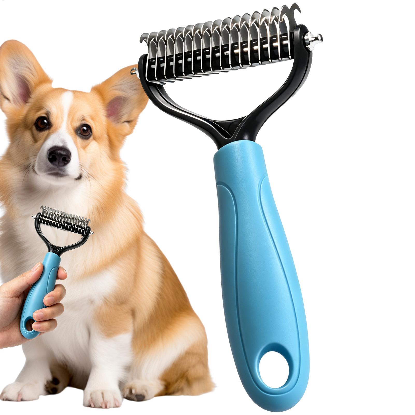 Spazzola a doppia faccia per l - Undercoat Rake Dematting Tool Dog Shedding recensione e prezzo